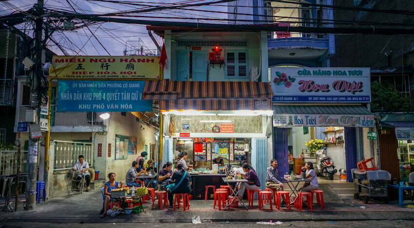 things to do in Ho Chi Minh city at night: Pham Ngu Lao street 