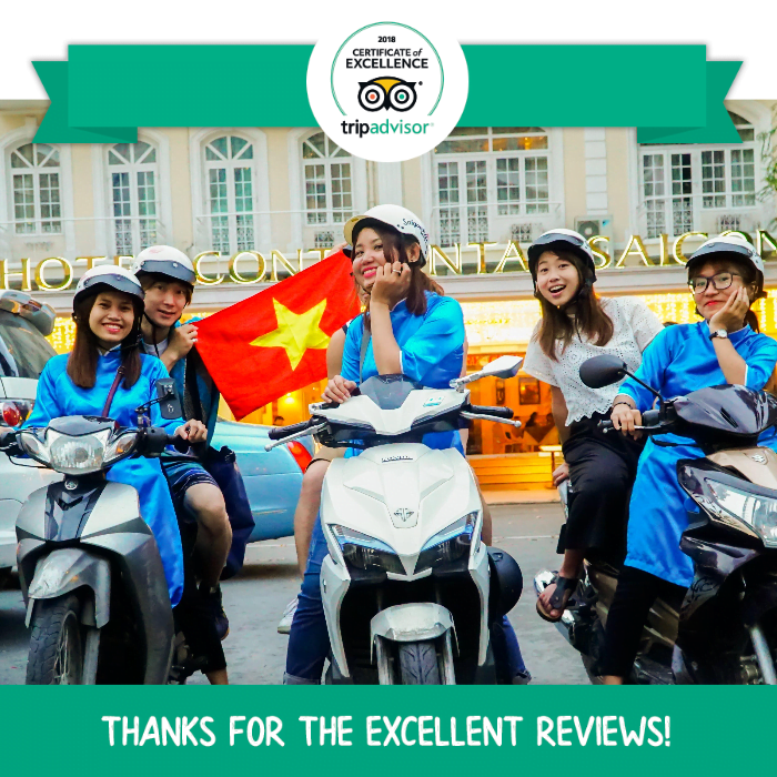 saigon kiss tours motorbike scooter food tour ho chi minh highest review on tripadvisor traveller's choice